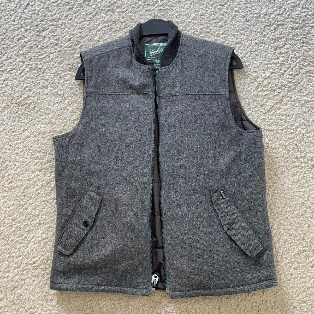 Woolrich Wool Vest, Mens Medium, Gray, preowned Excellent condition